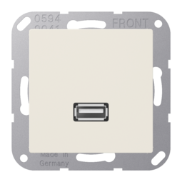 Розетка 1xUSB JUNG A 500, слоновая кость