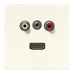 JUNG LS 990 Бежевая Розетка HDMI 2xCinch Audio (RCA) / Stereo Jack (TRS 3.5 mm) / HDMI