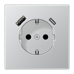 Розетка 2К+З 16А 250В~, с разъемом USB Typ AC