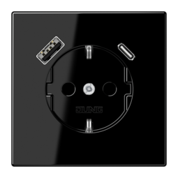 Розетка 2К+З 16А 250В~, с разъемом USB Typ AC