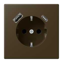 Розетка 2К+З 16А 250В~, с разъемом USB Typ AC